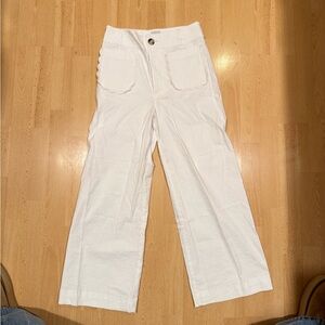 Maeve Colette with Scalloped Pockets- White Size 27 NWT
